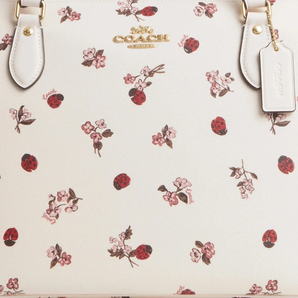 Coach Ladybug Floral Tote Bag (EUC) w/ Tags - Picture 5 of 8